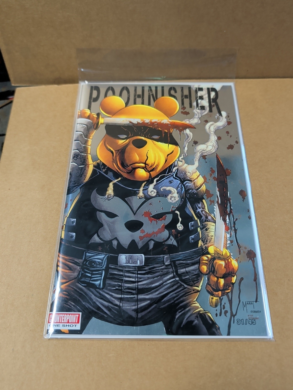 Do You Pooh Poohnisher SDCC 10th Anniversary Silver Foil Marat Mychaels 31/45 NM